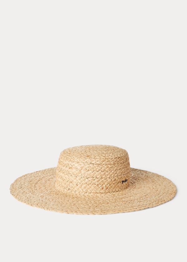 Women's Polo Ralph Lauren Braided Raffia Straw Hats | 243091OJG